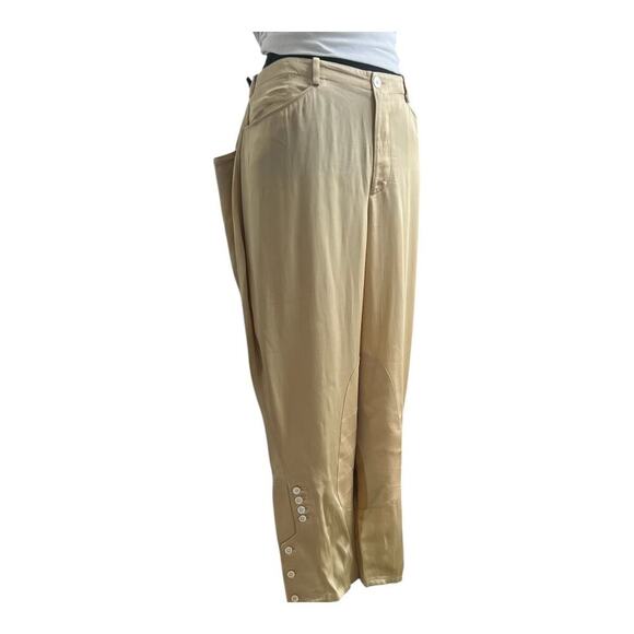 Armani Gold Satin Cargo Pants – Size IT 42 / US 6 - Picture 7 of 12